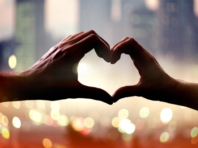 hands in form of heart